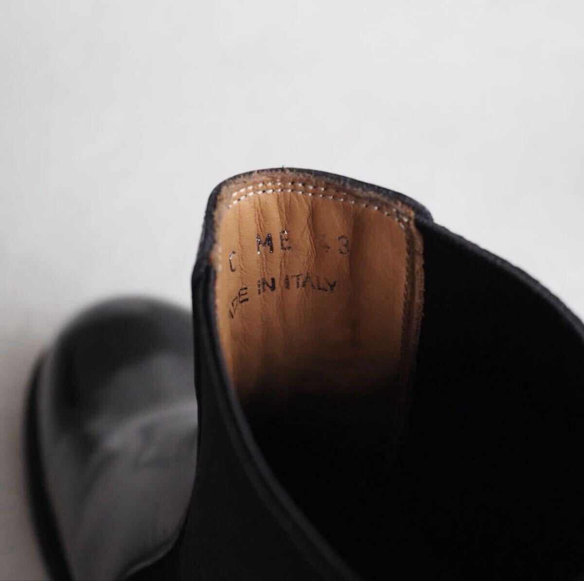 【新品未使用】DIOR HOMME ITALY ディオールオム サイドゴアブーツ チェルシーブーツ ブラック イタリア製 43 箱付き 革靴 レザーブーツ_画像7