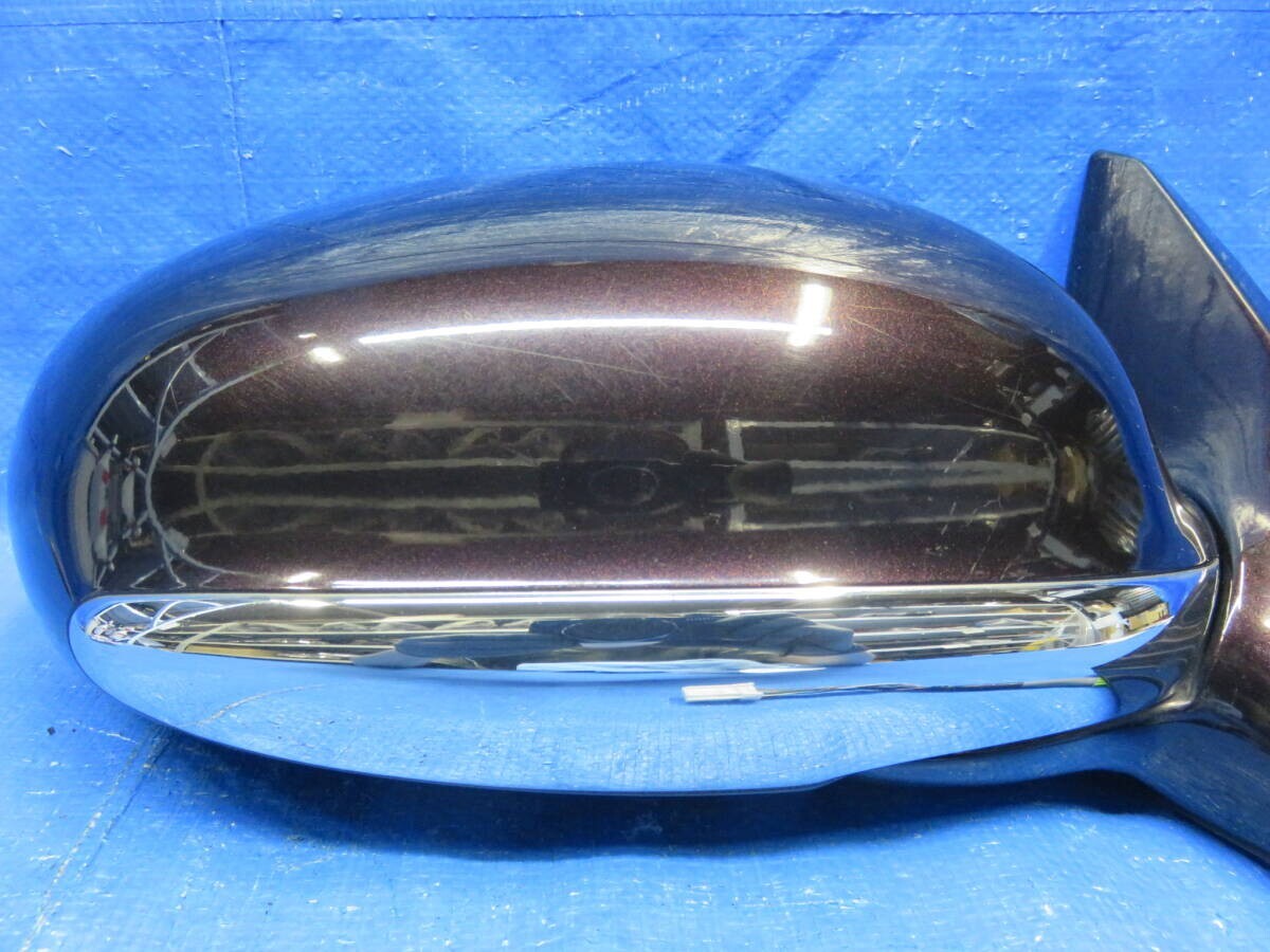 LA5425* работа OK Toyota Soarer UZZ40 предыдущий период ( правый ) зеркало на двери / водительское сиденье зеркало заднего вида / оригинальный 3P6 черновато- красный mica * маленькая царапина