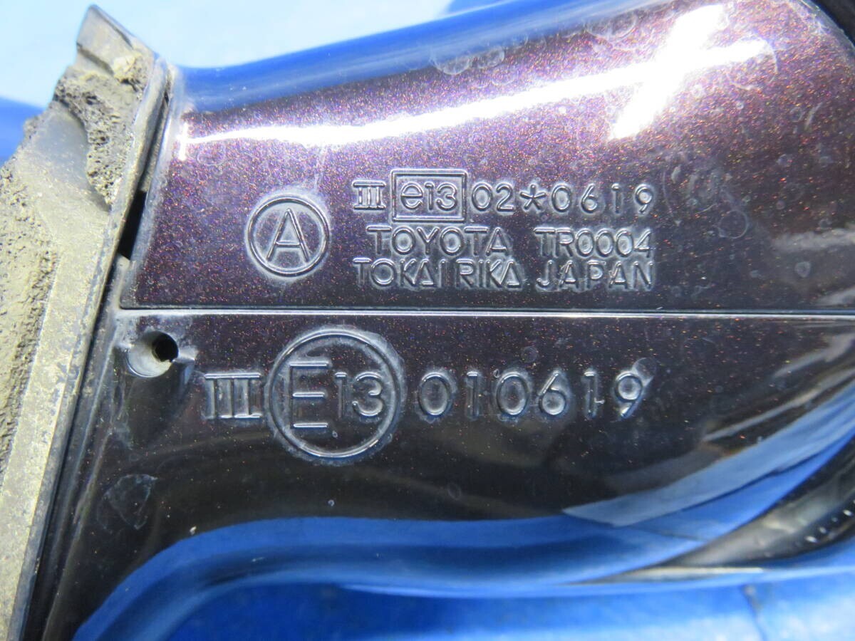 LA5425* работа OK Toyota Soarer UZZ40 предыдущий период ( правый ) зеркало на двери / водительское сиденье зеркало заднего вида / оригинальный 3P6 черновато- красный mica * маленькая царапина