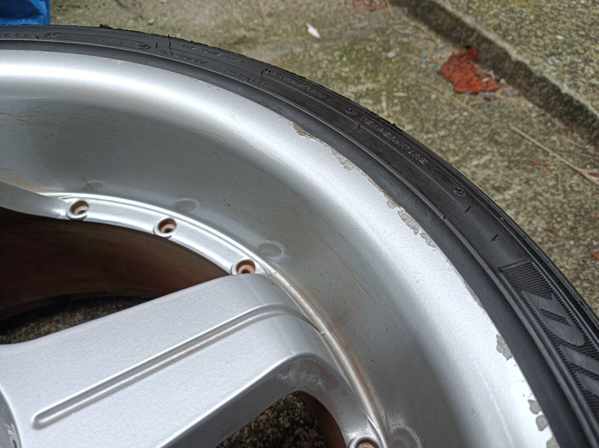 18インチ 114.3 5穴 9.5J +15 タイヤ ホイール 2本セット 255/35R18 PCD 5H BCNR33 BNR32 Z32 Z33 S14 S15 スカイライン 深リム ドリケツ_画像5