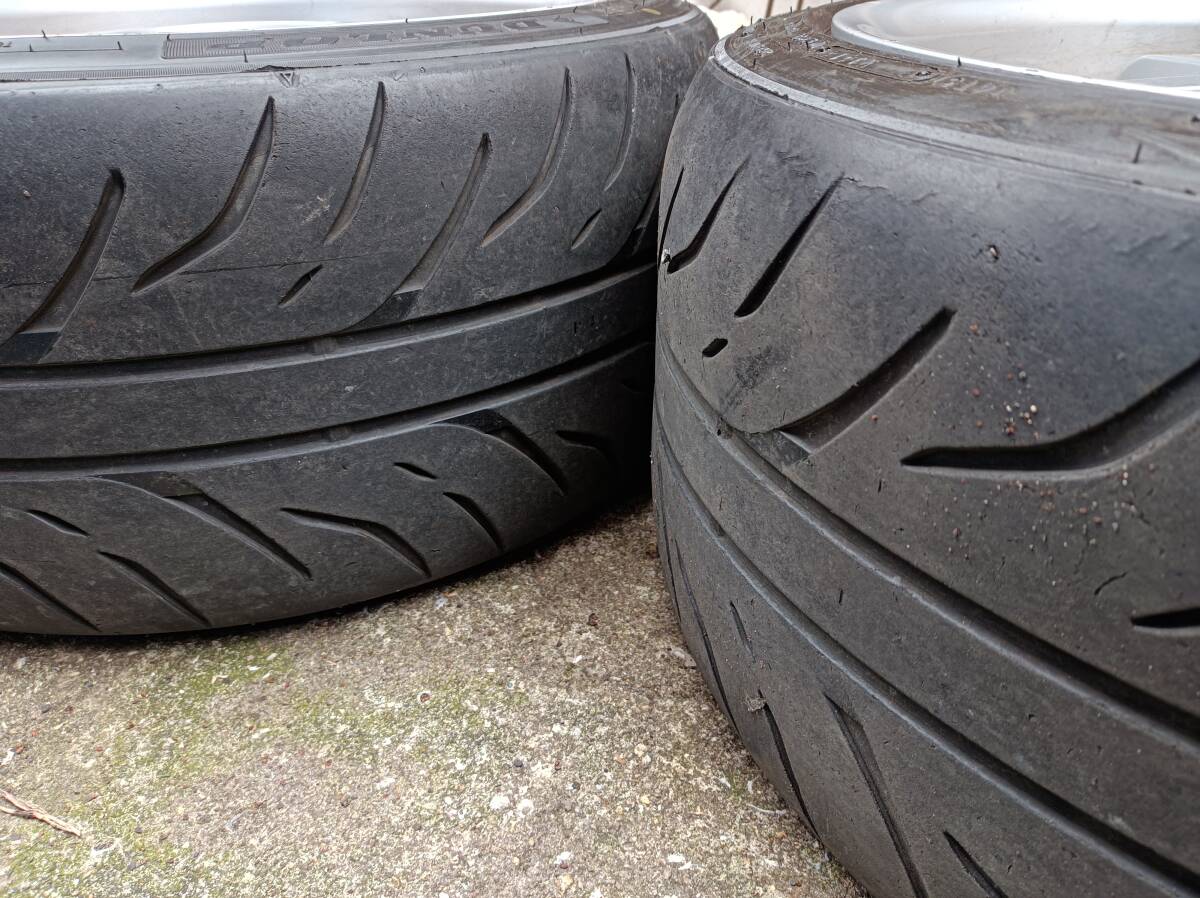 18インチ 114.3 5穴 9.5J +15 タイヤ ホイール 2本セット 255/35R18 PCD 5H BCNR33 BNR32 Z32 Z33 S14 S15 スカイライン 深リム ドリケツ_画像8