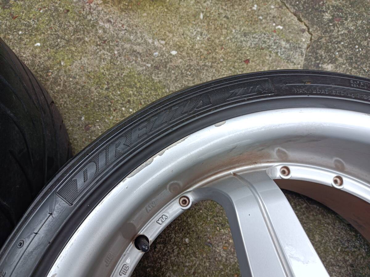 18インチ 114.3 5穴 9.5J +15 タイヤ ホイール 2本セット 255/35R18 PCD 5H BCNR33 BNR32 Z32 Z33 S14 S15 スカイライン 深リム ドリケツ_画像6