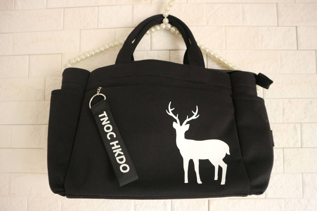 ★新品未使用 美品★レア 完売品 TNOC HKDD★値札付き おしゃれ★ミニトートバッグ ブラック★