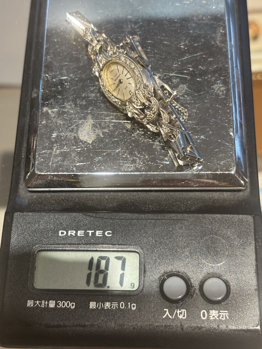 Waltham ウォルサム レディース 14K無垢ダイヤモンド 腕時計 ヴィンテージ品です。稼働品 激安です!_画像8