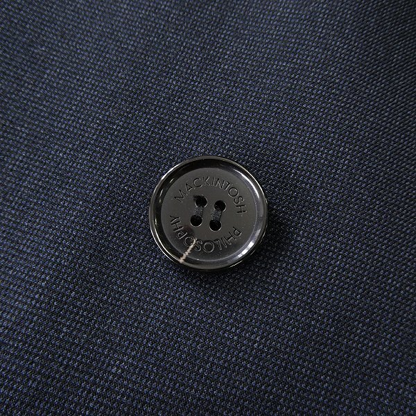 新品 7.2万 マッキントッシュフィロソフィー ウール調 ピンヘッド ステンカラーコート 40(L) 濃紺 【J44965】 WELLINGTON 秋冬 コート_画像7