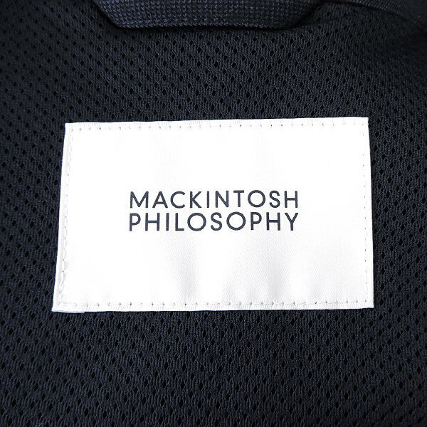 新品 7.2万 マッキントッシュフィロソフィー ウール調 ピンヘッド ステンカラーコート 40(L) 濃紺 【J44965】 WELLINGTON 秋冬 コート_画像10