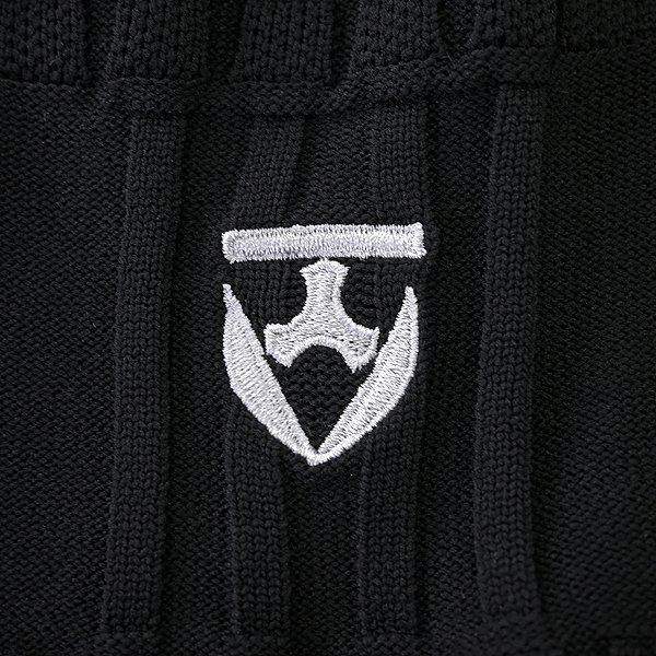 新品 ダンロップ 軽量 エンボス チェック ニット ベスト M 黒 【I53387】 秋冬 DUNLOP REFINED カジュアル ゴルフ スポーツ ジャージー_画像6