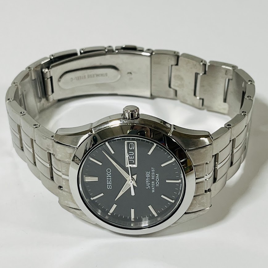 ★SEIKO★　セイコー　7N43-0AR0　デイデイト　黒文字盤　クオーツ　動作未確認　美品_画像5