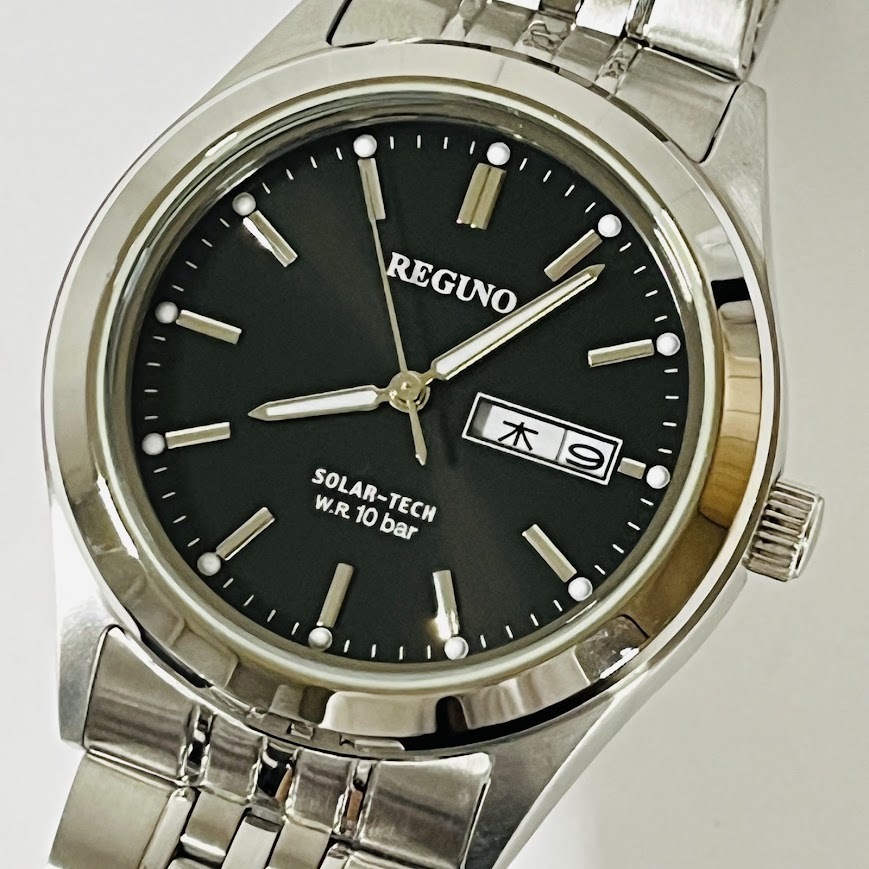 ★CITIZEN★　シチズン　REGUNO　レグノ　J800-S106575　ソーラー　黒文字盤　稼働品　未使用_画像1