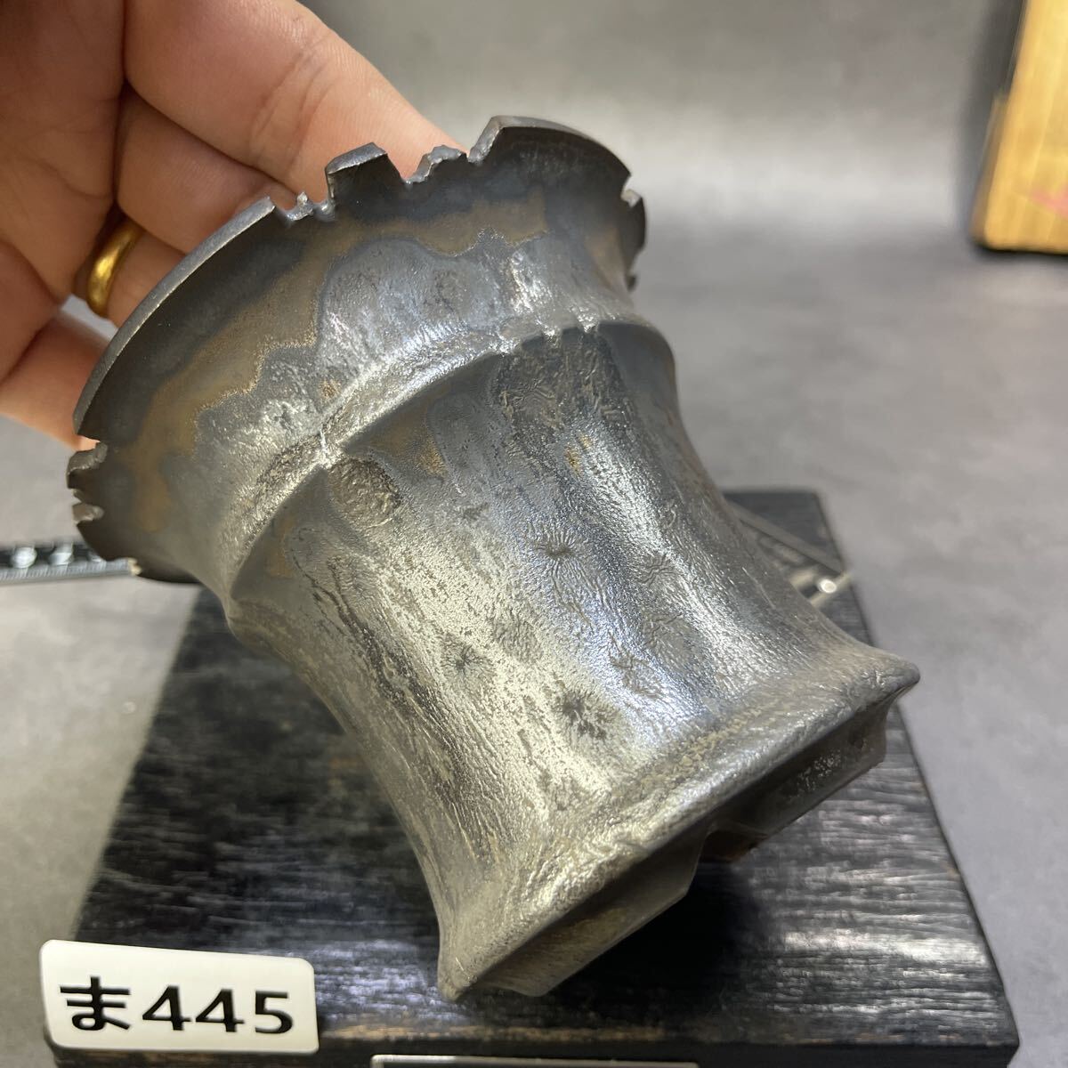 ま445 HAND Made 植木鉢 陶器検（アガベ パキプス 姫巌竜 帝釈天 黒火焔 factory SRL カタチ製作所 グラキリス 塊根植物 亀甲竜_画像9