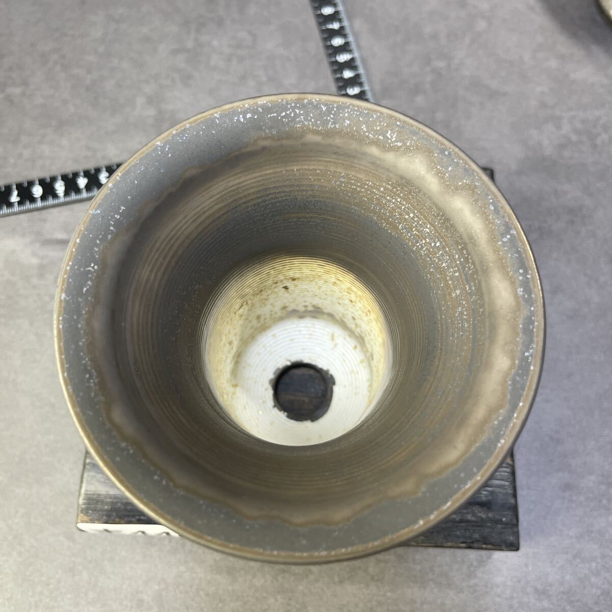 ま446 HAND Made 植木鉢 陶器検（アガベ パキプス 姫巌竜 帝釈天 黒火焔 factory SRL カタチ製作所 グラキリス 塊根植物 亀甲竜_画像3