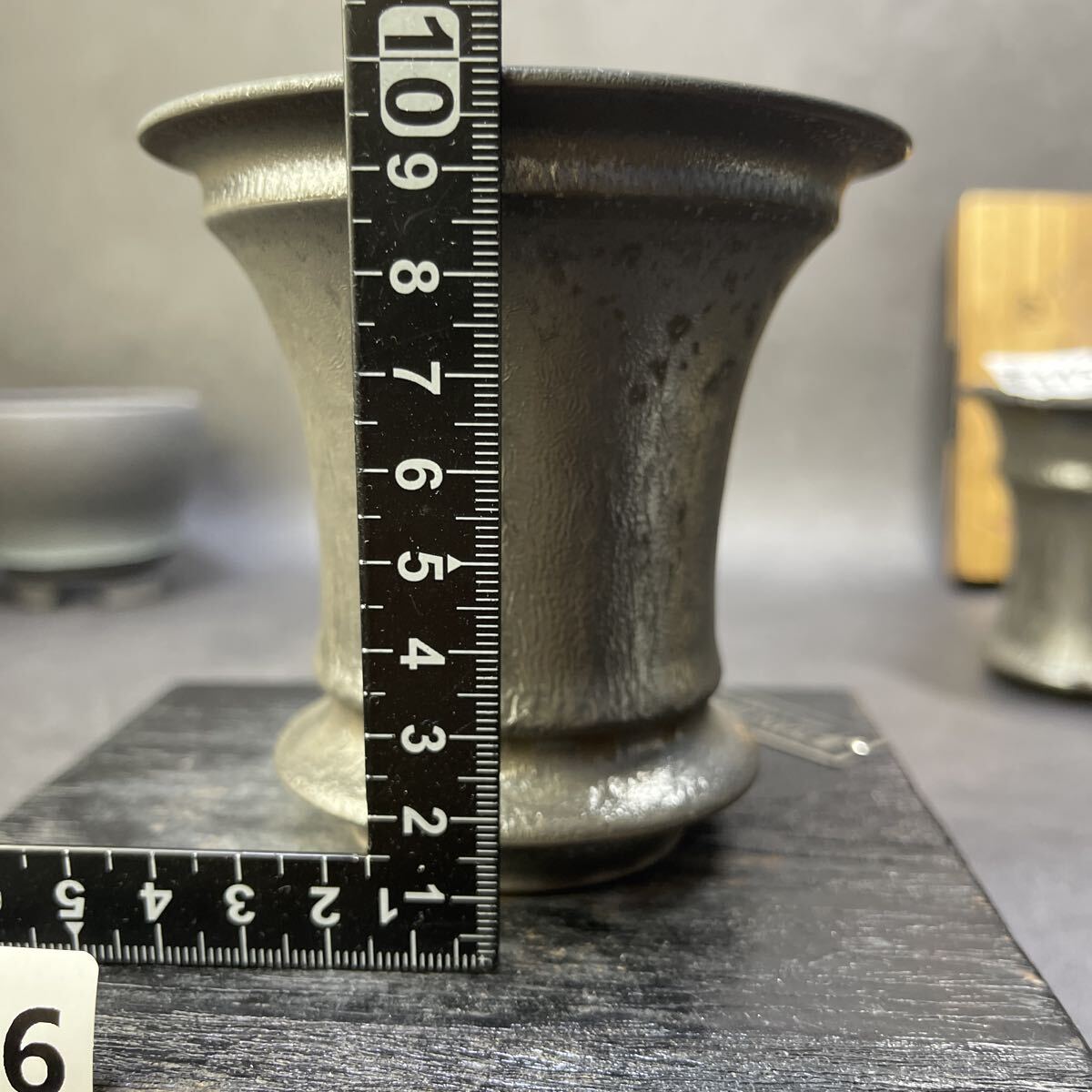 ま446 HAND Made 植木鉢 陶器検（アガベ パキプス 姫巌竜 帝釈天 黒火焔 factory SRL カタチ製作所 グラキリス 塊根植物 亀甲竜_画像5