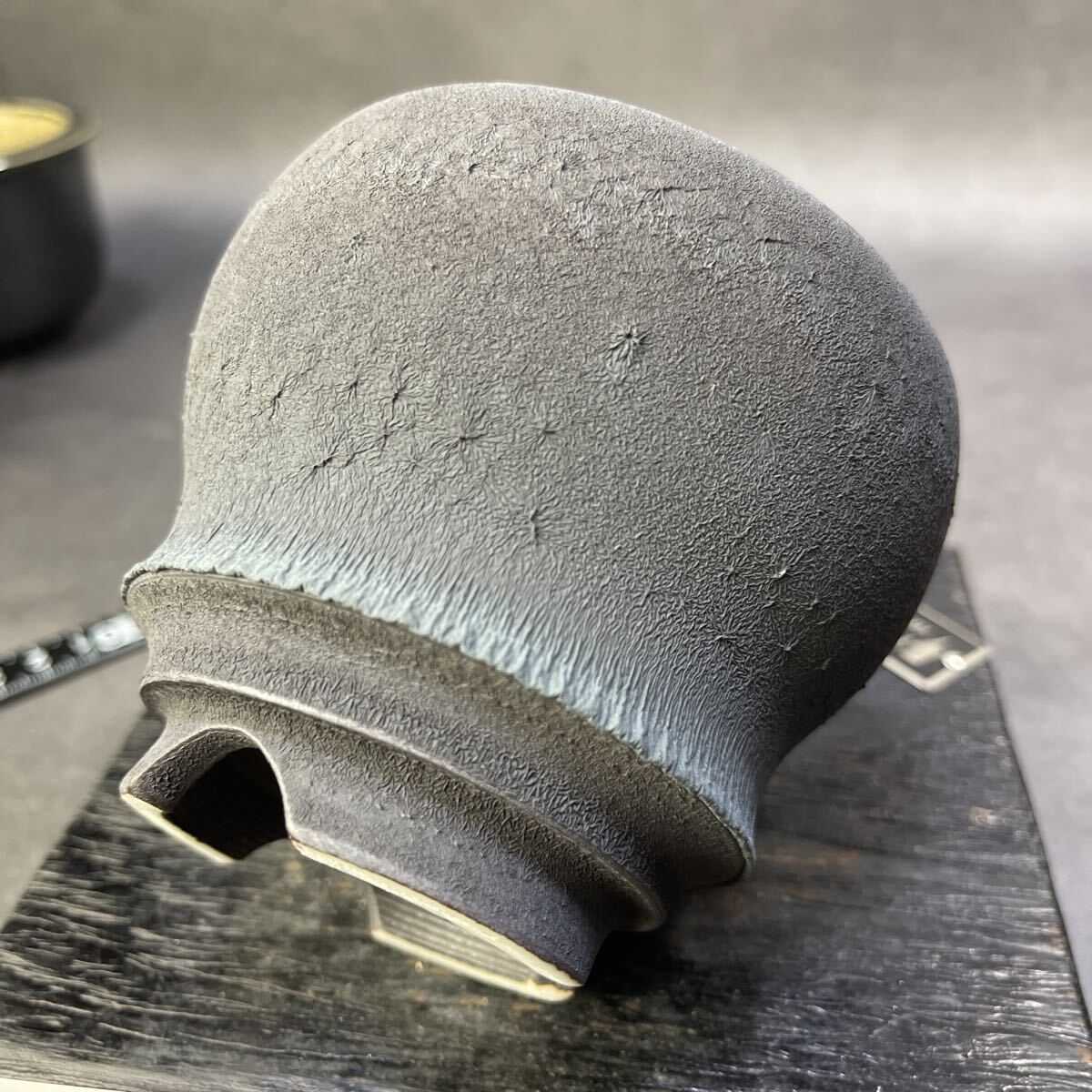 ま448 HAND Made 植木鉢 陶器検(アガベ パキプス 姫巌竜 帝釈天 黒火焔 factory SRL カタチ製作所 グラキリス 塊根植物 亀甲竜_画像9