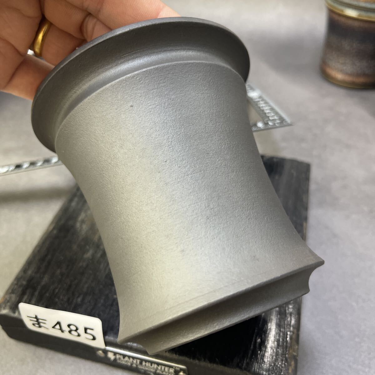 ま485 HAND Made 植木鉢 陶器検(アガベ パキプス 姫巌竜 帝釈天 黒火焔 factory SRL カタチ製作所 グラキリス 塊根植物 亀甲竜_画像9