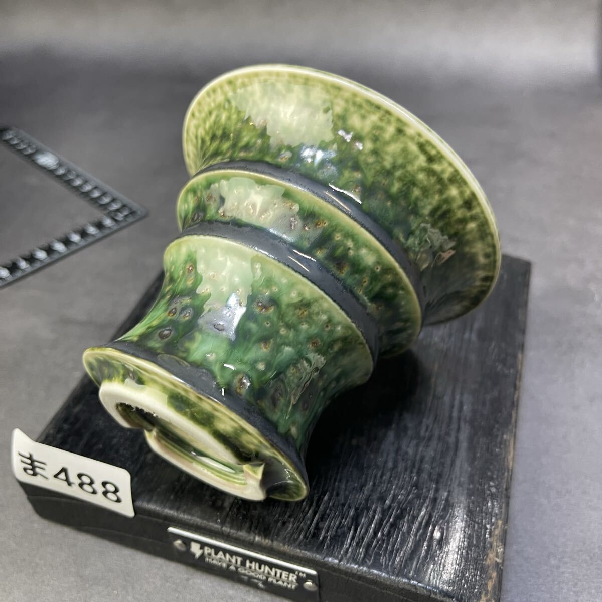 ま488 HAND Made 植木鉢 陶器検（アガベ パキプス 姫巌竜 帝釈天 黒火焔 factory SRL カタチ製作所 グラキリス 塊根植物 亀甲竜_画像3