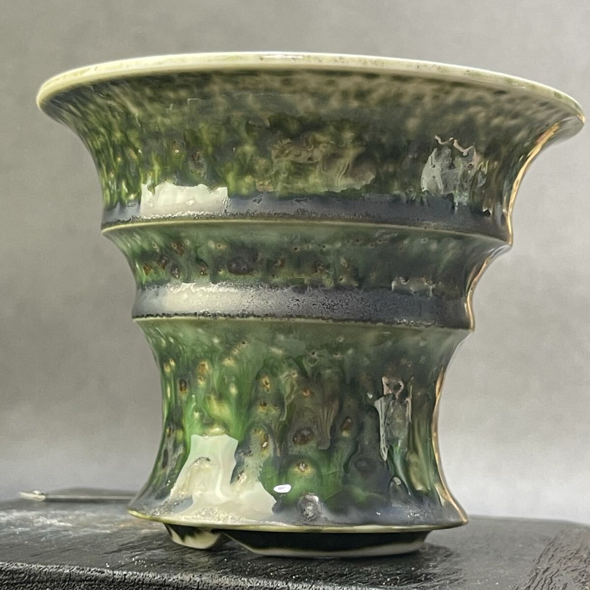 ま488 HAND Made 植木鉢 陶器検（アガベ パキプス 姫巌竜 帝釈天 黒火焔 factory SRL カタチ製作所 グラキリス 塊根植物 亀甲竜_画像5