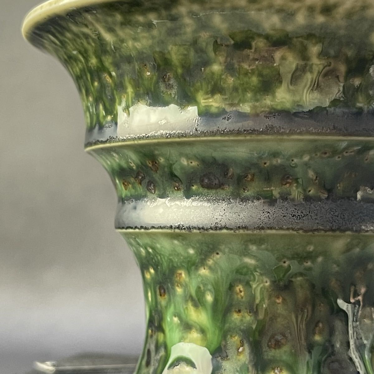 ま488 HAND Made 植木鉢 陶器検（アガベ パキプス 姫巌竜 帝釈天 黒火焔 factory SRL カタチ製作所 グラキリス 塊根植物 亀甲竜_画像7