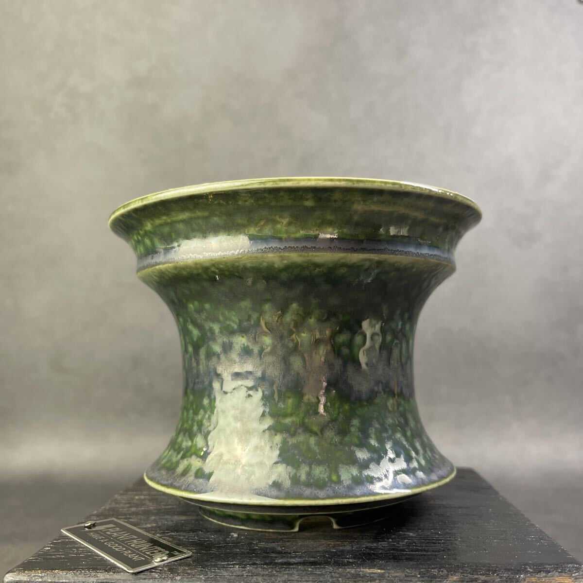 li180 огонь гора зеленый обжиг в печи менять L HAND Made цветочный горшок керамика осмотр ( агава pakips.. дракон .. небо чёрный огонь .factory SRLkatachi завод gla сверло s. корень растения 