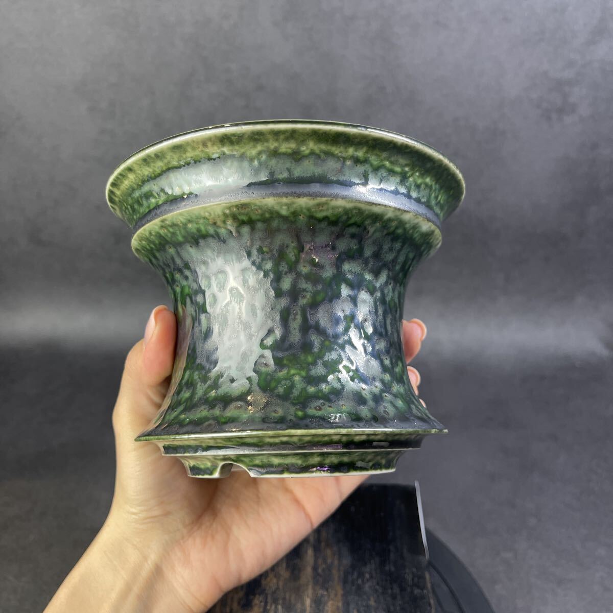 li180 огонь гора зеленый обжиг в печи менять L HAND Made цветочный горшок керамика осмотр ( агава pakips.. дракон .. небо чёрный огонь .factory SRLkatachi завод gla сверло s. корень растения 