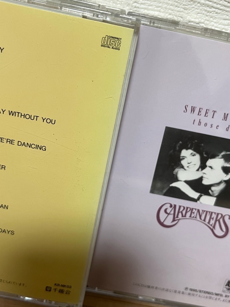 CARPENTERS SWEET MEMORY all at once / those days / on and off / at last 中古CD4枚セット 1994 1995 PolyGram / 千趣会 カーペンターズ_画像9