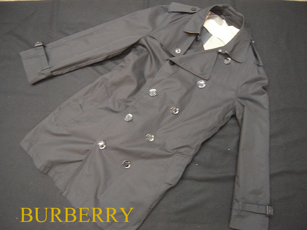 ★BURBERRY BRIT★トレンチコート★ブラック★内側ノバチェック柄★_画像1