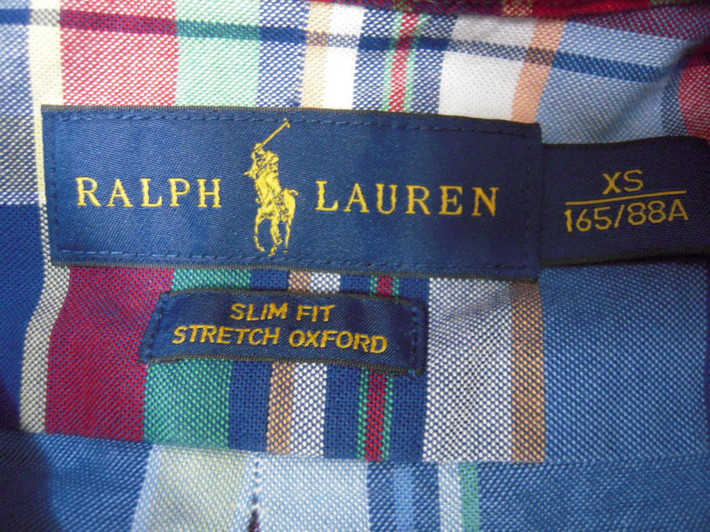 ★RALPH LAUREN★長袖シャツ★チェック柄★ロゴ刺繍★XS★_画像5