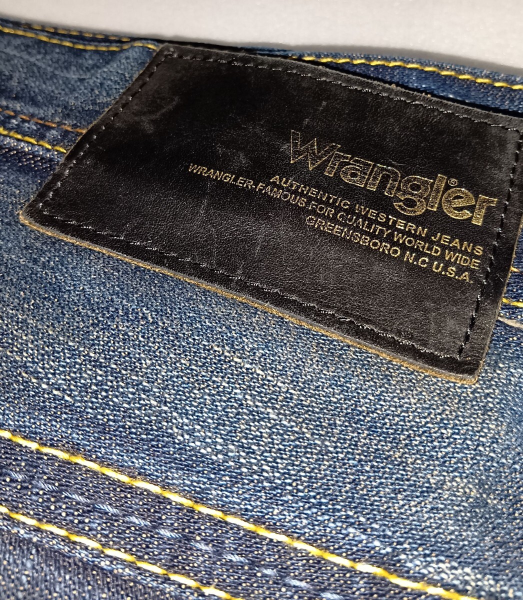 ☆Wrangler W34インディゴブルー藍色デニム紺ロング パンツ長ズボン ボトムス ファッションCOTTONジーパン ラングラー ジーンズ エドウィン_画像1