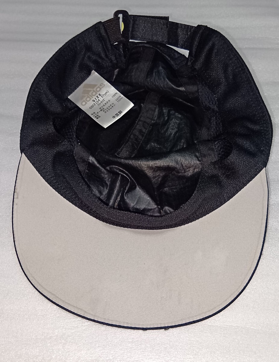 ☆adidas.com フリーサイズOSFZ 54-57cmキャップ帽子ぼうしスポーツ軽量アウトドア網目柄ブラック黒色リフレクターGLAYメッシュ アディダス_画像7