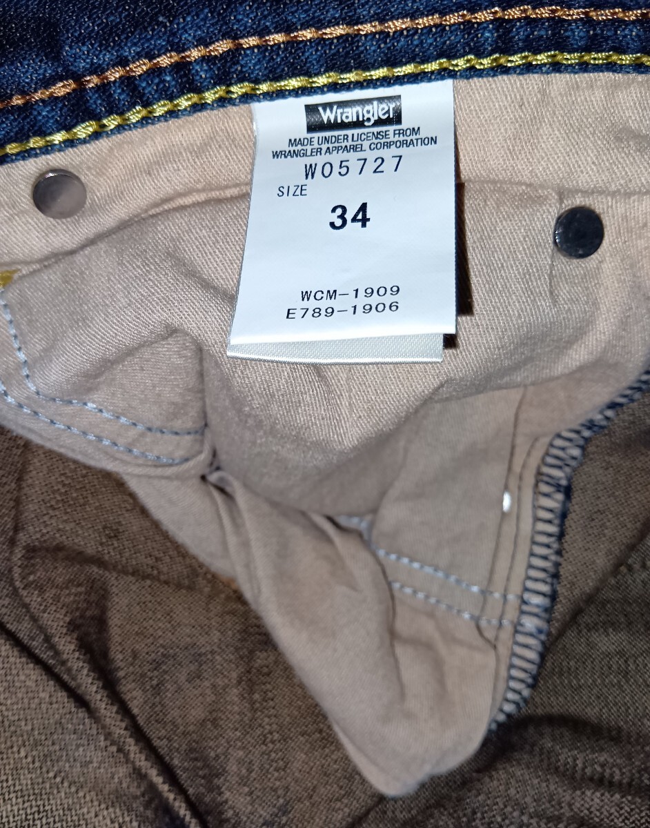 ☆Wrangler W34インディゴブルー藍色デニム紺ロング パンツ長ズボン ボトムス ファッションCOTTONジーパン ラングラー ジーンズ エドウィン_画像8