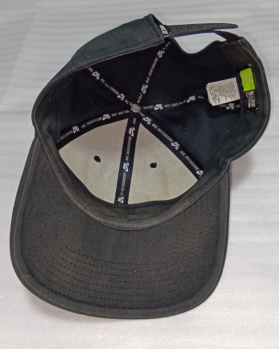 ☆NIKE SB PROキャップ帽子ぼうし調節可S1ZE56cmブラック黒色スポーツ白SWOOSH刺繍ファッション アウトドア ウェア ナイキBETTER WORLD.COM_画像7