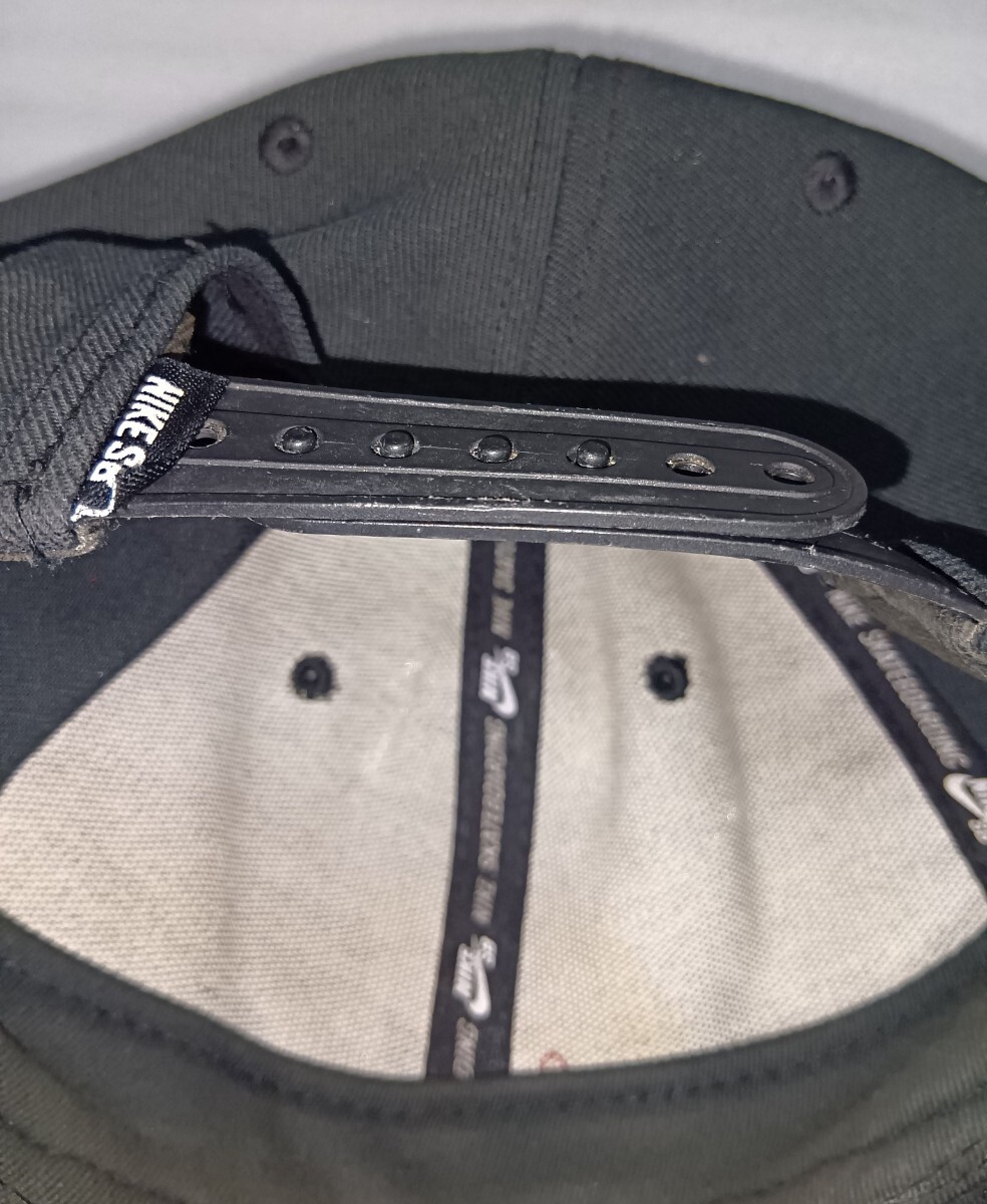 ☆NIKE SB PROキャップ帽子ぼうし調節可S1ZE56cmブラック黒色スポーツ白SWOOSH刺繍ファッション アウトドア ウェア ナイキBETTER WORLD.COM_画像4