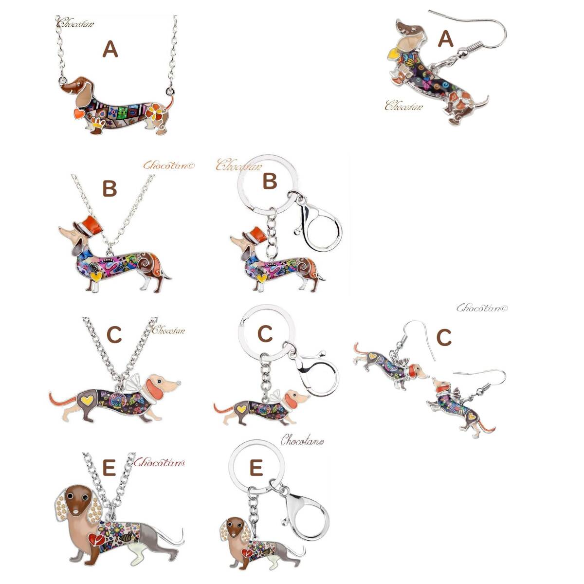 【送料無料】ダックス Ｂ 帽子 茶 エナメルネックレス ダックス【新品】_画像7