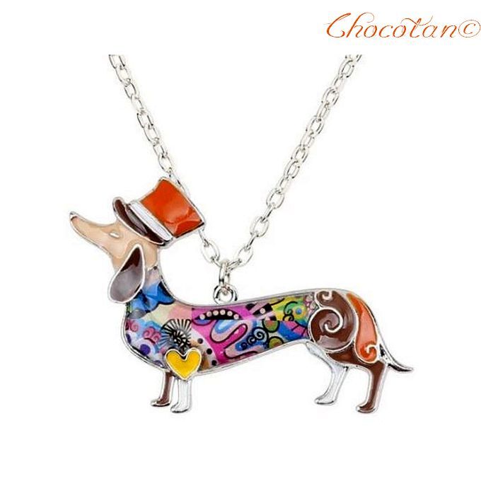 【送料無料】ダックス Ｂ 帽子 茶 エナメルネックレス ダックス【新品】_画像1