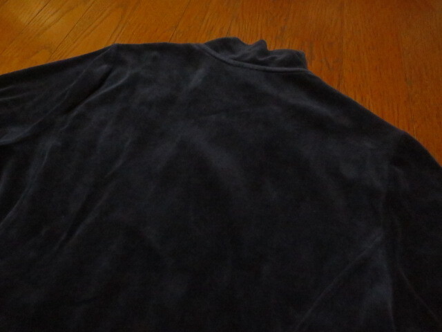 LACOSTE MADE IN JAPAN ラコステ ベロア地 長袖ZIPUPジャケット ジャージトップス 濃紺系 40 日本製_画像5