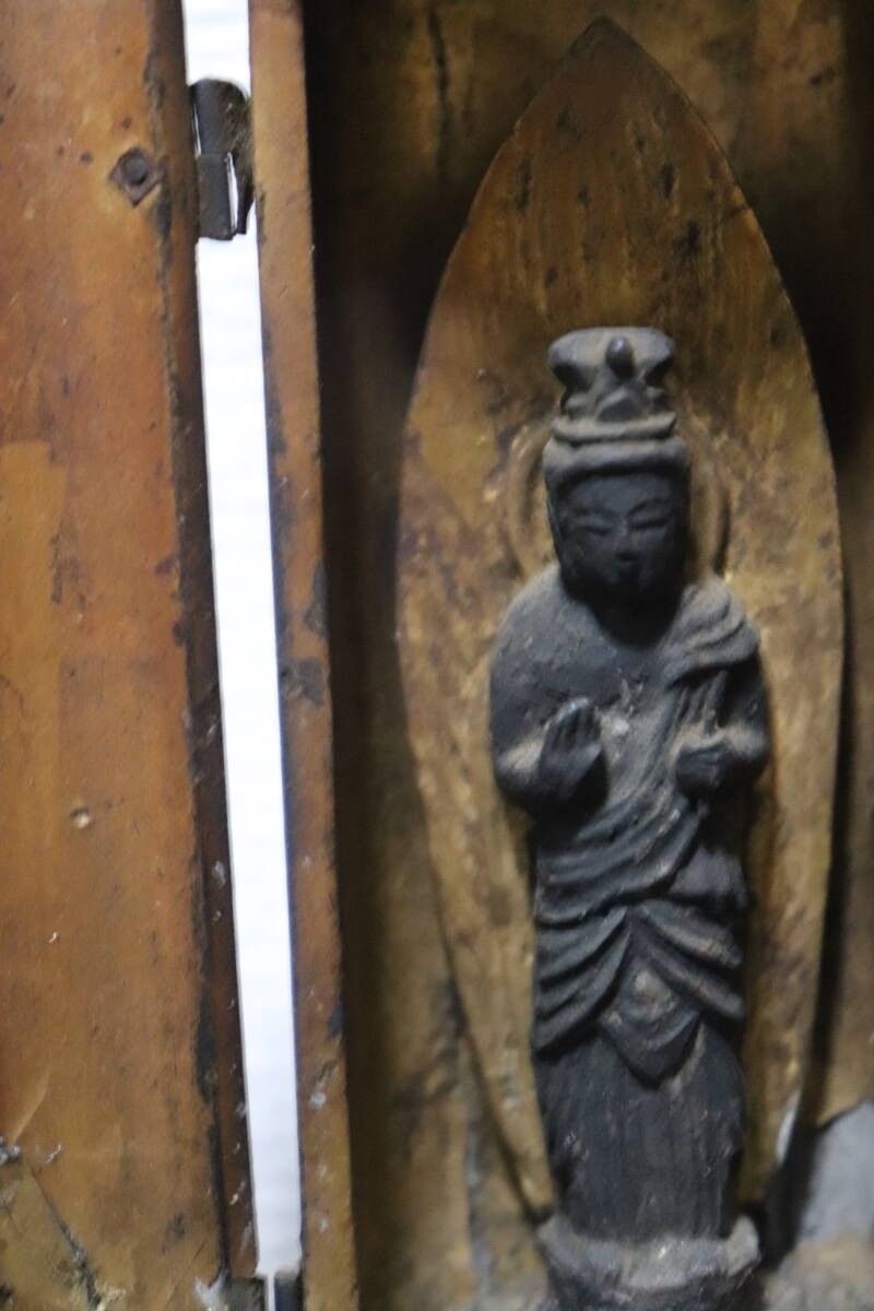 仏教美術　厨子佛　観音菩薩立像　念持佛『江戸時代_画像3