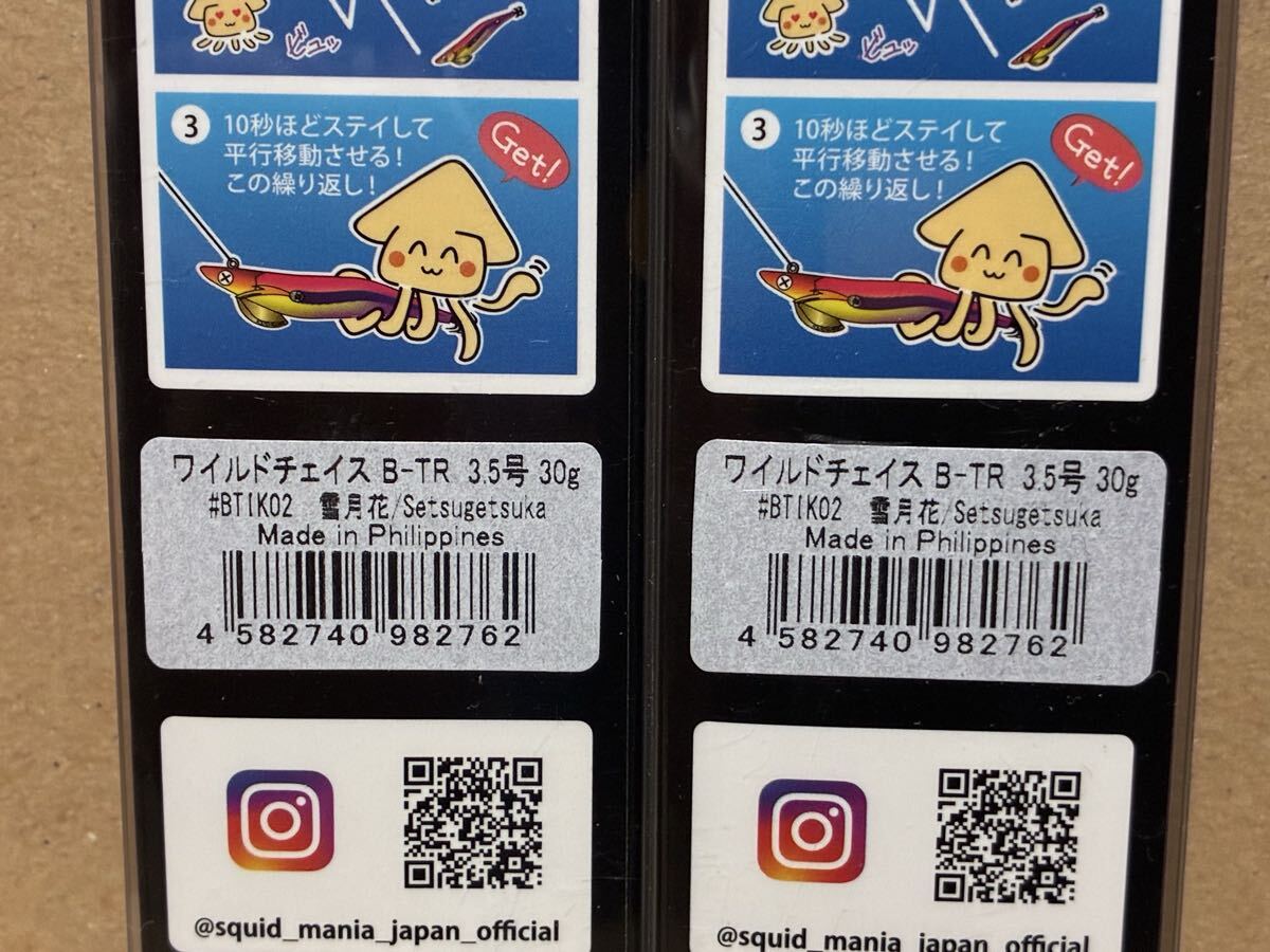 ワイルドチェイス B-TR 3.5号 雪月花 新品未開封 2個 スクイッドマニア 特注 ティップラン ボートエギング エギ王_画像3