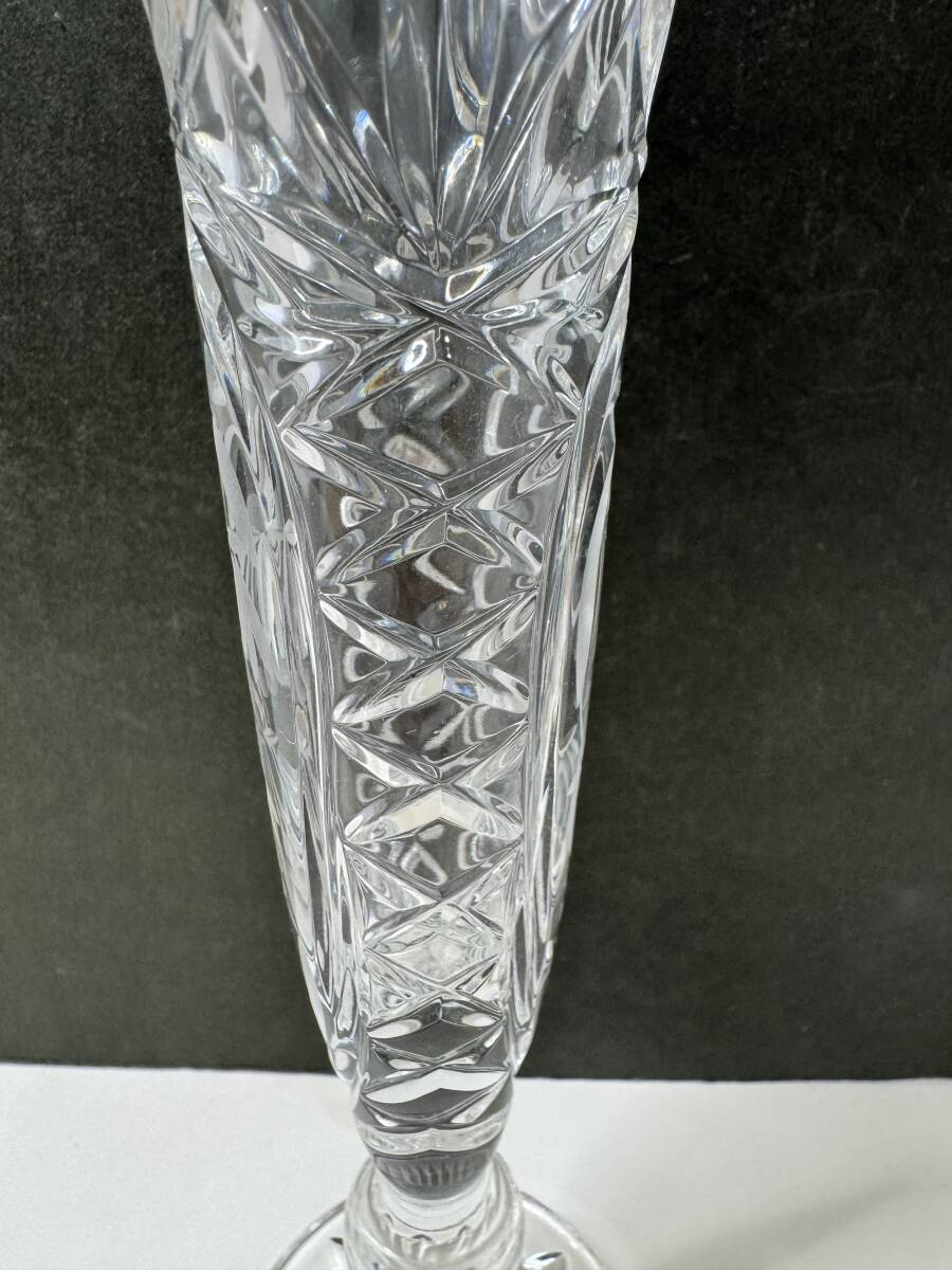 71511■KAMEI GLASS カメイガラス フラワーベース 花瓶 CRYSTAL DONAU クリスタルドナウ 一輪挿し 花器 箱付/おそらく未使用_画像7