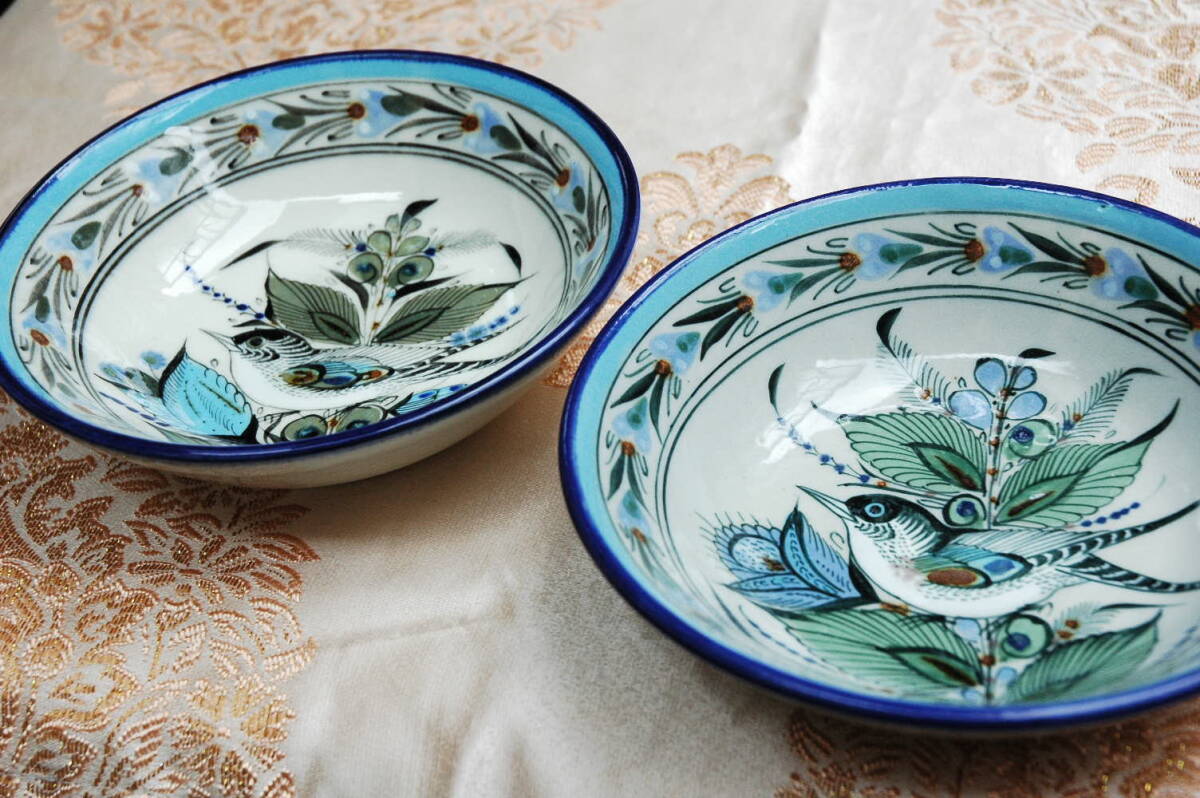 メキシコ/トナラ焼き2枚セット 直径175/高さ50　オール手描き！　送料900円_画像3