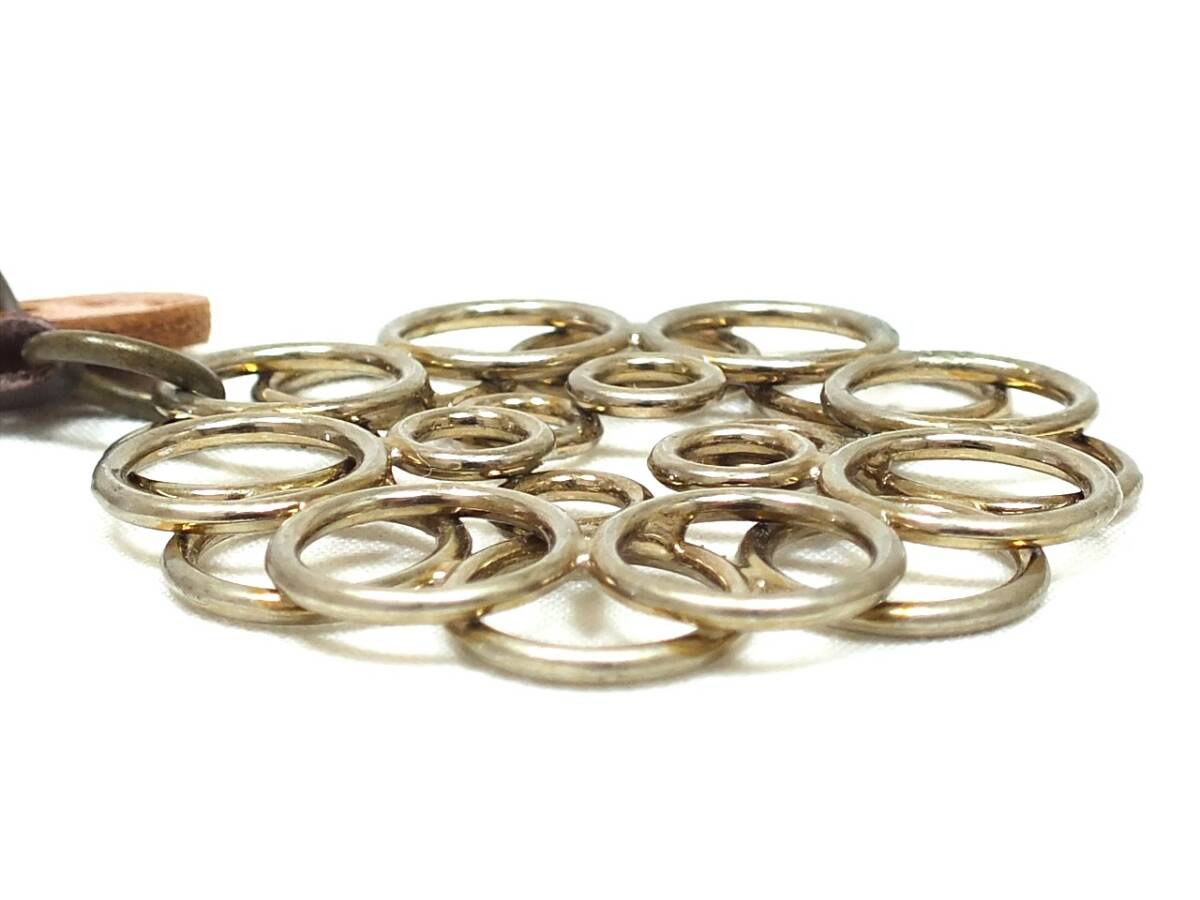 ■h.k.c ホークカンパニー HAWK COMPANY 革ひも ペンダント■重ねリング レザータグ ロゴ入り■アジアン雑貨 エスニック 革紐 ネックレス■_画像7