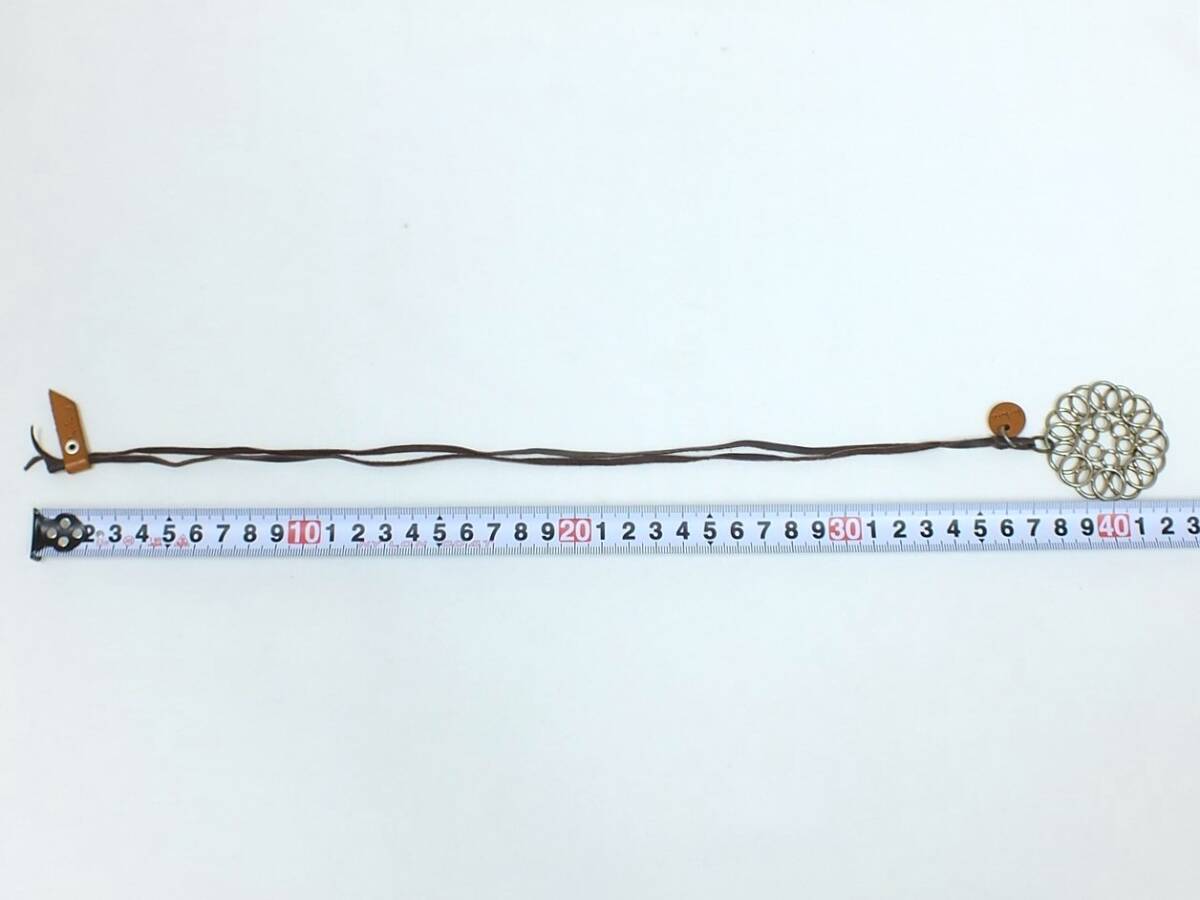 ■h.k.c ホークカンパニー HAWK COMPANY 革ひも ペンダント■重ねリング レザータグ ロゴ入り■アジアン雑貨 エスニック 革紐 ネックレス■_画像10