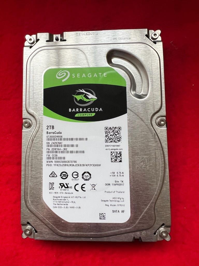 不良返金保証 Seagate Barracuda ST2000DM006 2TB 3.5inch ハードディスク (st2)_画像1