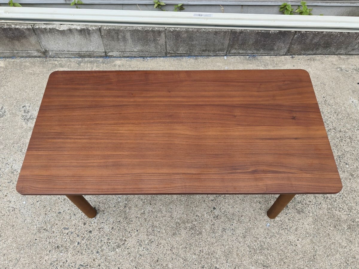 MUJI 無印良品 木製 ローテーブル ウォールナット 110cmx55cm センターテーブル コーヒーテーブル 食卓 (10037H_画像2
