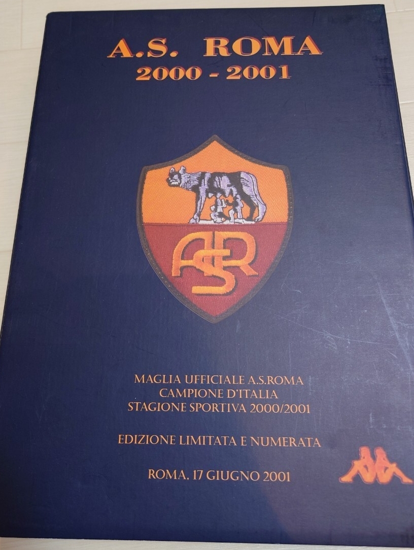 Kappa 2000~2001 победа память ограничение AS Rome средний рисовое поле Британия . форма skteto patch имеется AS Roma Hidetoshi Nakata