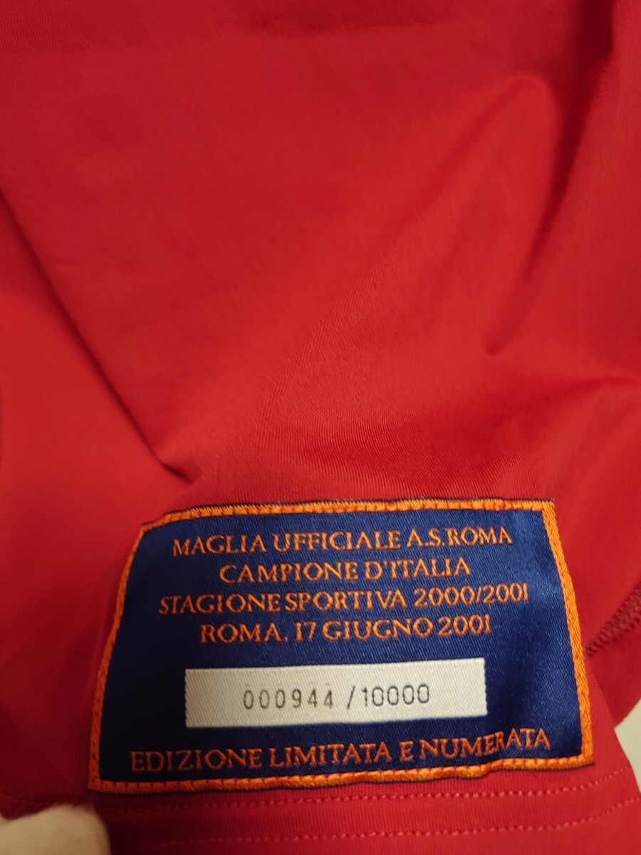 Kappa 2000~2001 победа память ограничение AS Rome средний рисовое поле Британия . форма skteto patch имеется AS Roma Hidetoshi Nakata