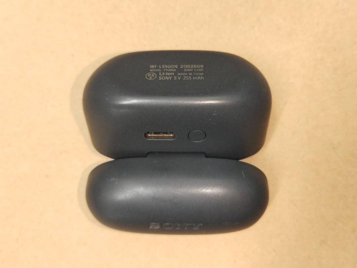 【USED】 SONY ソニー LinkBuds S Bluetooth ワイヤレス イヤホン WF-LS900N 充電ケースのみ 黒_画像2