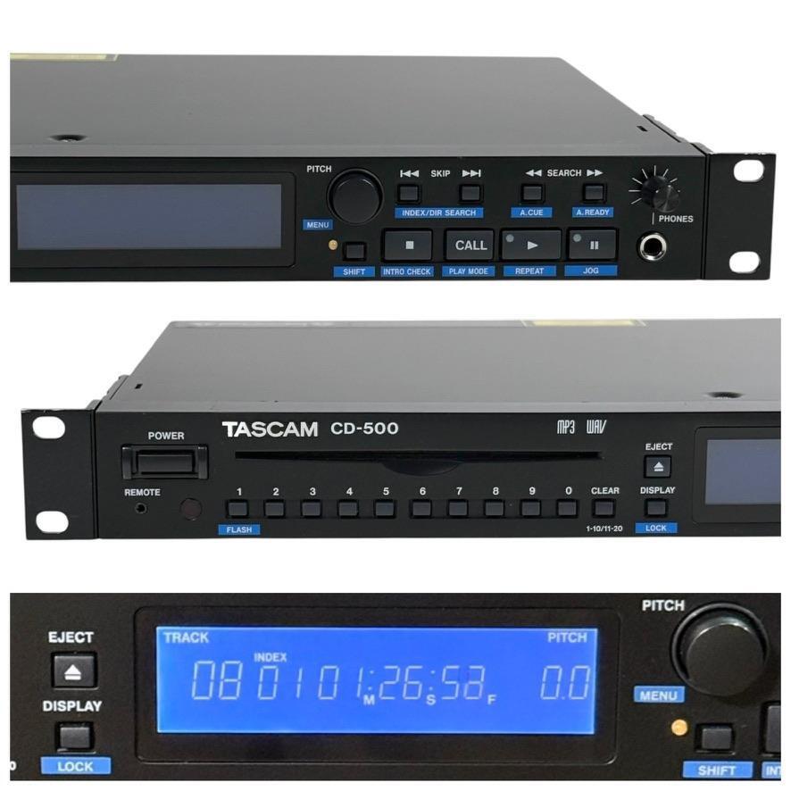 ◆TEAC修理/CDドライブ新品交換済・新品リモコン付属◆TASCAM CDプレーヤー1U CD-500_画像3