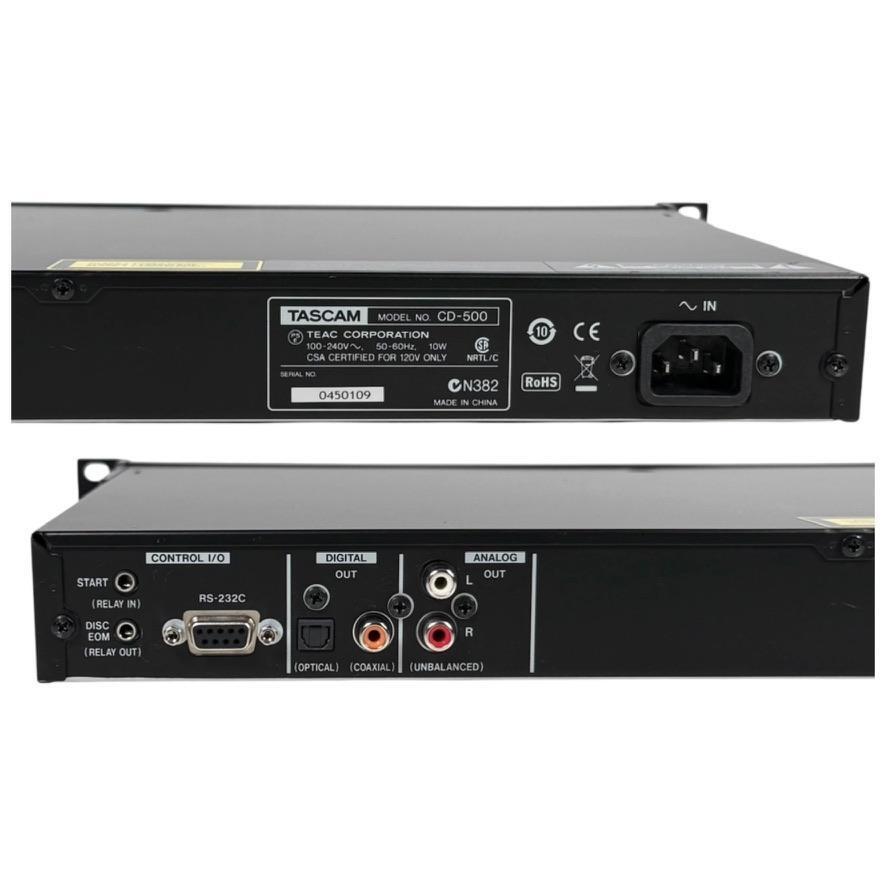 ◆TEAC修理/CDドライブ新品交換済・新品リモコン付属◆TASCAM CDプレーヤー1U CD-500_画像7