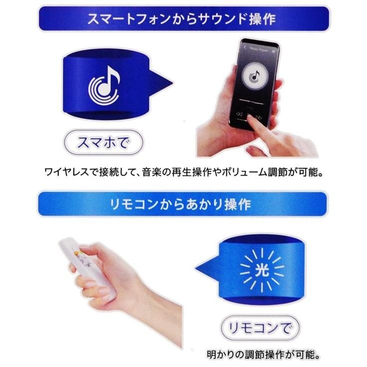 Bluetoothスピーカー搭載 LEDシーリングライト 10畳 リモコン付 音楽 スマホ接続 おしゃれ 明るさ4500lm 送料無料- 140S◇ B-LED照明_画像2