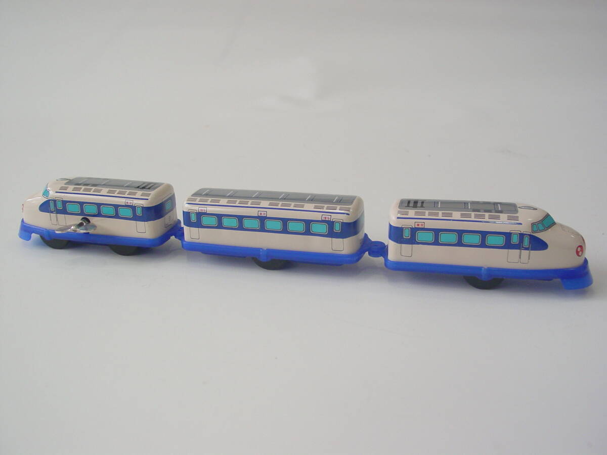 ★未使用 東京プレイシング商会 トープレ 3両連結 ゼンマイでよく走る 超特急 ひかり号 ブリキ 0系新幹線 ヴィンテージ 昭和レトロ_画像3