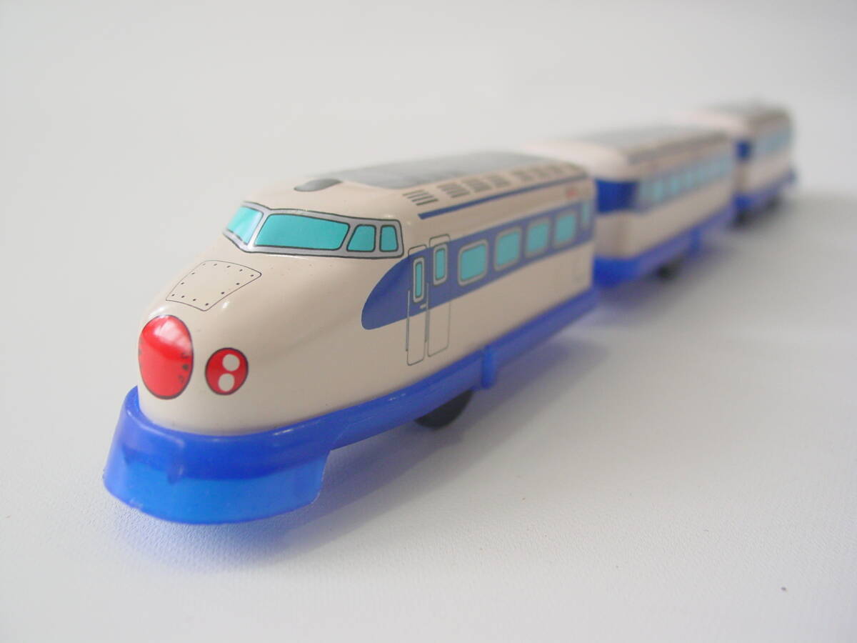 ★未使用 東京プレイシング商会 トープレ 3両連結 ゼンマイでよく走る 超特急 ひかり号 ブリキ 0系新幹線 ヴィンテージ 昭和レトロ_画像4
